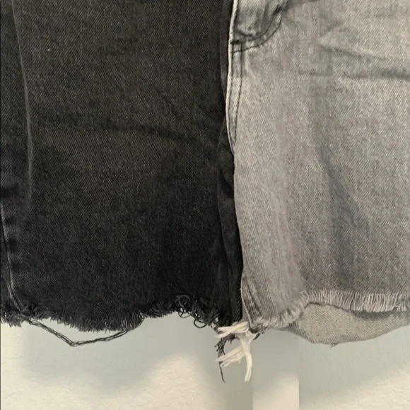 The Ragged Priest Black Gray Colorblock Jean Shorts Size Medium - Picture 3 of 10